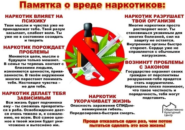 pamyatka o vrede narkotikov